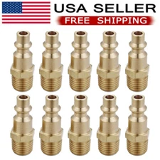 10XType D Air Hose Quick Connect Adapter 1/4" NPT Male Fitting Plug Coupler Plug