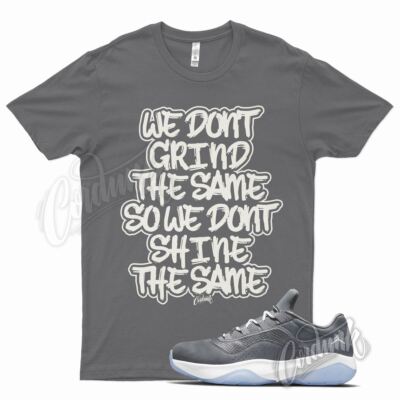 Grey GRIND T Shirt for J1 11 CMFT Low Cool Medium Grey White Wolf 
