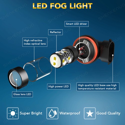 For Dodge Challenger 2015-2020 9012 LED Headlights + H11 Fog Lights Bulbs 4x - Bild 15 von 16