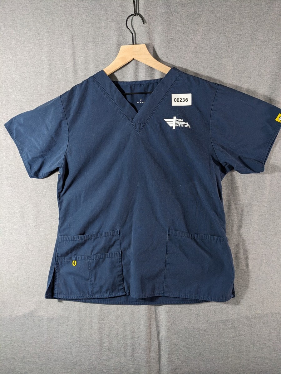 【ビショップ購入/ holk】medical shirt blue Scrubs-Shirt-Poplin-VNeck-A-
