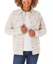 MEMBER’S MARK Cozy Soft BUTTON Down Shirt Size XLarge Delicate Ivory Windowpane