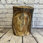 Wolf Front Of The Woods 30cm Hand Carved Wizard Tree Trunk Wood Fairtrade