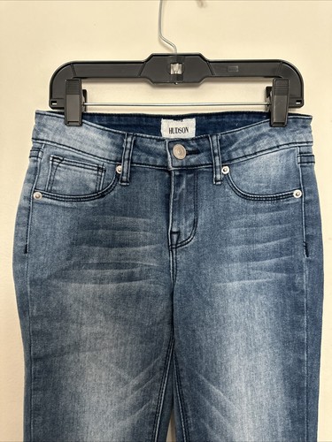 Hudson Denim Girls Skinny Jean Youth 12 Distressed Denim Mid Rise Stretch - Picture 5 of 6