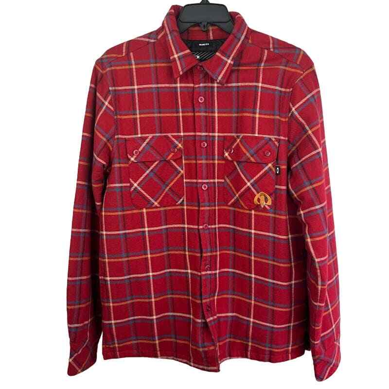 Oakley Insulated Flannel Shirt Shacket Men's L Slim Fit Red Plaid Button  Down - Main Image