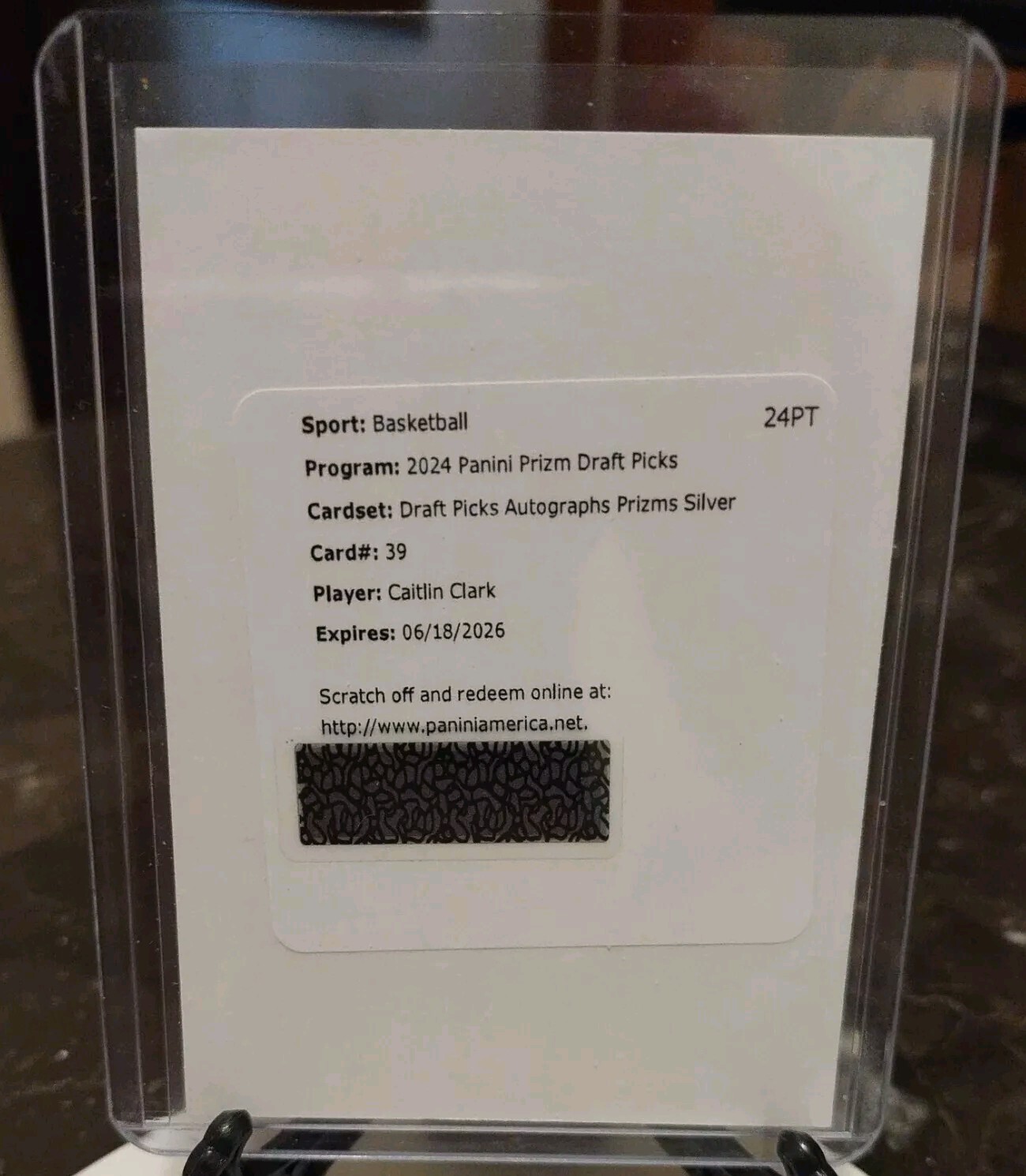 2024-25 Caitlin Clark Panini Prizm Draft Picks Autographs Silver #39 redemption⚡