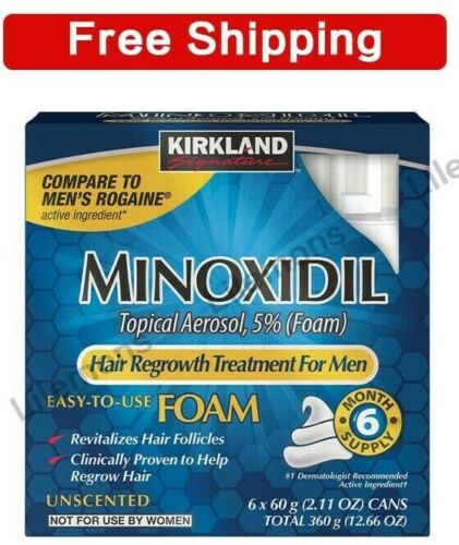 Kirkland Men's Hair Loss Regrowth 5% Minoxidil Topical Foam Multi Month  Supply | eBay