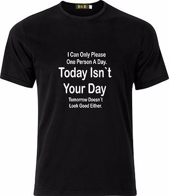 T-shirt Homme Gris 'I Can Only Please One Person Today...' Taille XL, Marque Alstyle, Occasion Très Bon état
