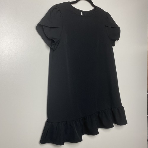 Vestido con dobladillo con volantes pequeño negro sin marca talla L - Imagen 3 de 5