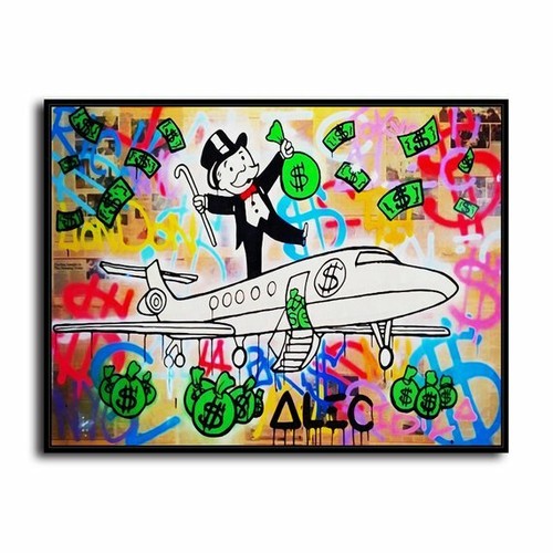 28x20" Alec Monopoly "PJ Fly, 2019" HD print on canvas fashion rolled up print - Picture 4 of 7