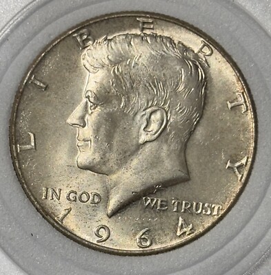 1964 Kennedy Half Dollar UNC See Pics Can You Spot The Variety/error Full Luster
