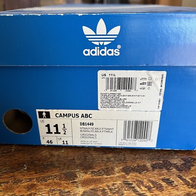 Adidas Campus Originals ABC Men's 11.5 Navy Scarlet DB1449 Suede Blue Red |  eBay
