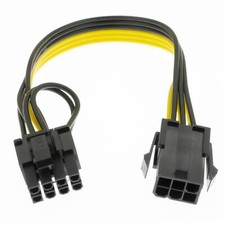 6 Pin Female to 8 Pin Male Video Card GPU Power Supply Cable 8.6inch 22cm