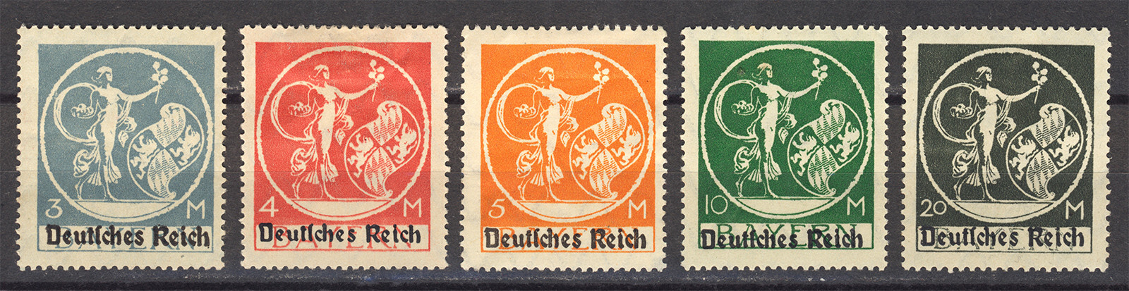 Michel 119-138 DR - série d'adieux Bavière avec impression Bdr - inutilisé * - Photo 7 sur 7