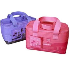 TRADER JOE'S MINI INSULATED TOTE LUNCH BAGS - LAVENDER  PINK - SET OF 2
