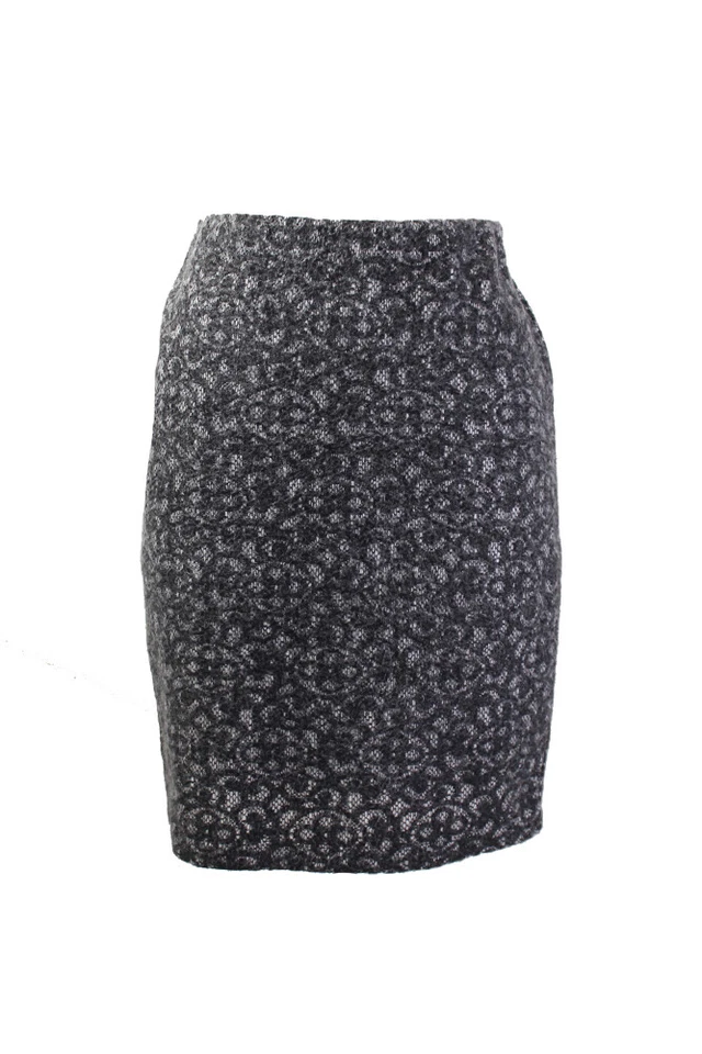 Studio M Charcoal Fuzzy Lace Skirt XS - Image 2 of 3