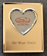 ENGRAVED MEYER FAMILY - THINGS REMEMBERED HIGH HEART MINI-ALBUM  NIB