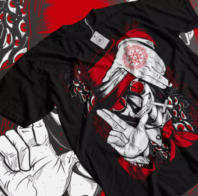 Ultimate Vampire T-Shirt Anime Lovers Hellsing Alucard Face Hell Sing Gift Shirt