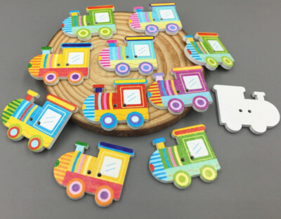 DIY Mixed Colors Train modeling wooden Buttons Sewing Scrapbook Decorative 32mm DIY Mixed Colors Train modeling wooden Buttons Sewing Scrapbook Decorative 32mm