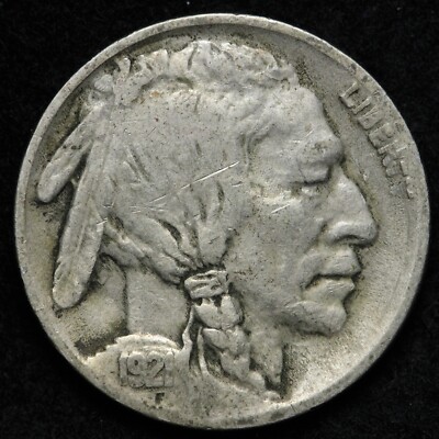 1921 2 1/2 FEATHER ERROR Buffalo Nickel VF E190 T