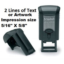 Trodat 4908 Printy Core -2 Lines of Text or Artwork- Custom Self-Inking Stamp -