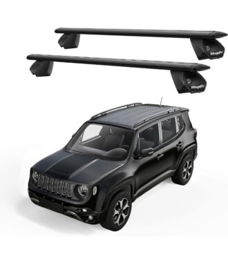 BougeRV Universal Anti-Theft Roof Rack Cross Bar 53'' Black Aluminum Cross Bars