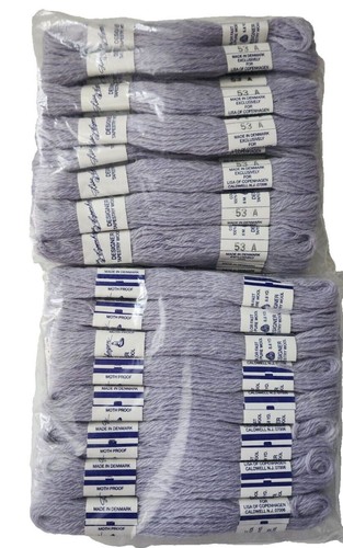 Paquete de lana de 48 tapices de hilo de diseñador Dinamarca gris 8,8 yardas a prueba de polillas - Imagen 1 de 7