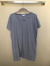 Everlane small T-shirt dress blue and white stripes