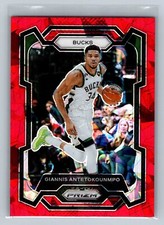 2023-24 Panini Prizm Giannis Antetokounmpo #103 Prizms Red Ice Milwaukee Bucks