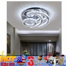 Crystal LED Ceiling Light Fixture Chandelier Lighting Modern Pendant Lamp Indoor