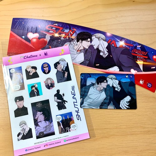BL Shutline Thailand Chatime hermit collab photocard sticker cup sleeve set yaoi - Picture 5 of 5