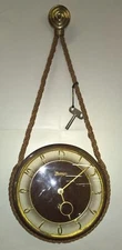 KIENINGER Nautical Manual Winding Wall Boat Clock WORKING Rare