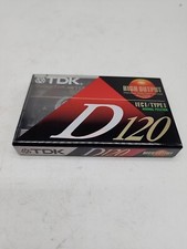 NEW - TDK D 120 IECI Type I High Output - Blank Cassette Tape