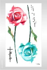 waterproof party favor rose flower temporary tattoo