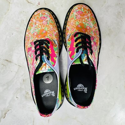 DR. MARTENS Air Wair Smiths Daze Oxfords Multicolored Pink Floral