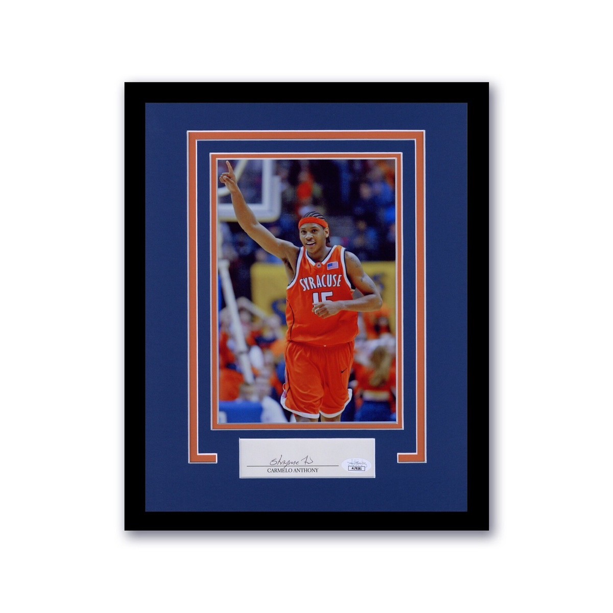 SYRACUSE ORANGE- CARMELO ANTHONY SIGNED AUTOGRAPH FRAMED