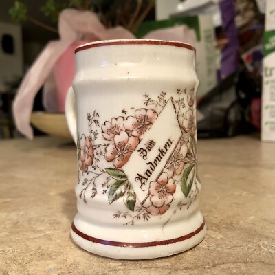 Nice Antique Small Size Hand Painted German Beer Stein Bum Andenken Souvenir