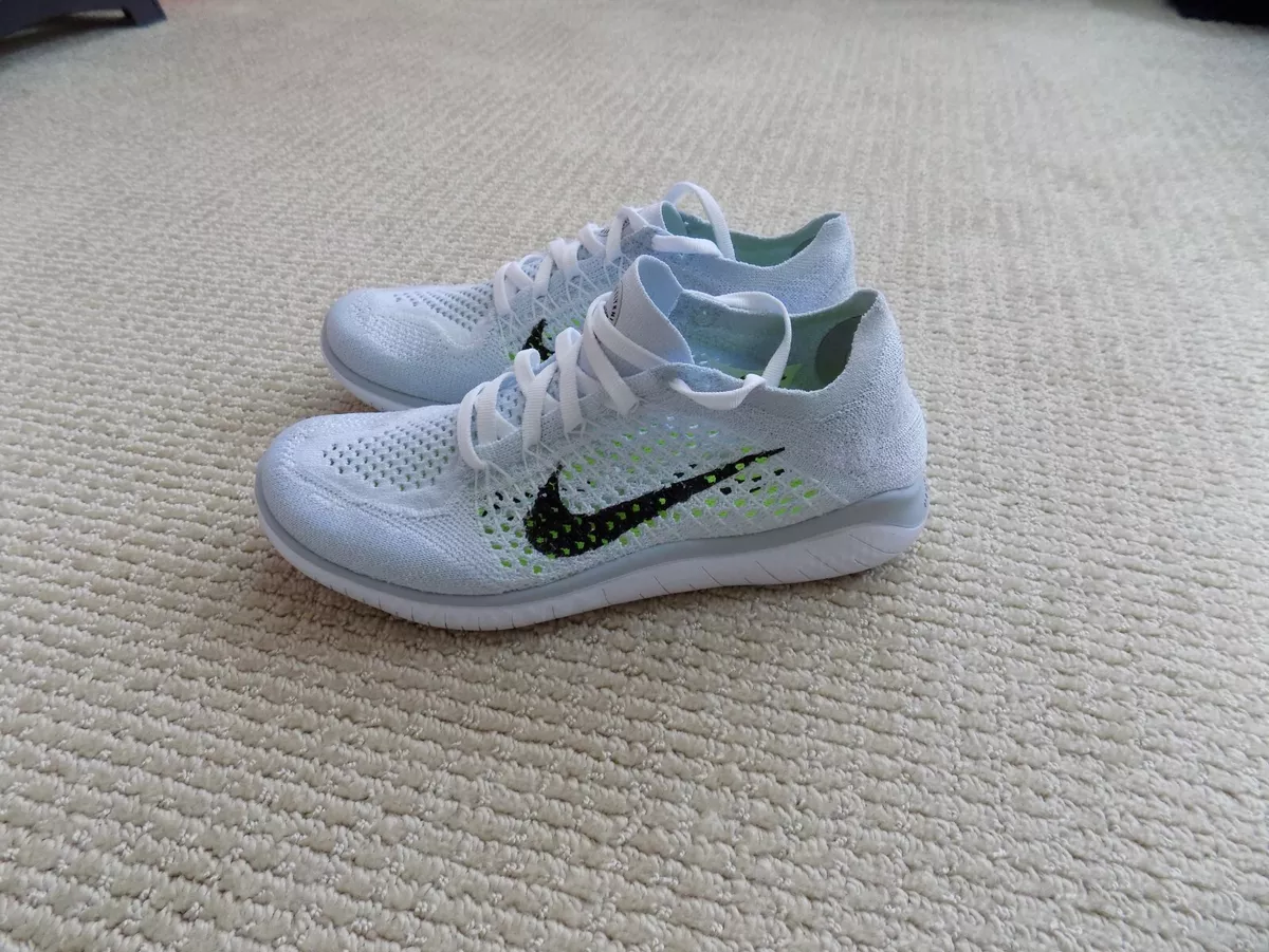 Motel rijst Veroorloven NEW WOMENS 6 7 NIKE FREE RN FLYKNIT 2018 RUNNING SHOES WHITE BLACK 942839  100 | eBay