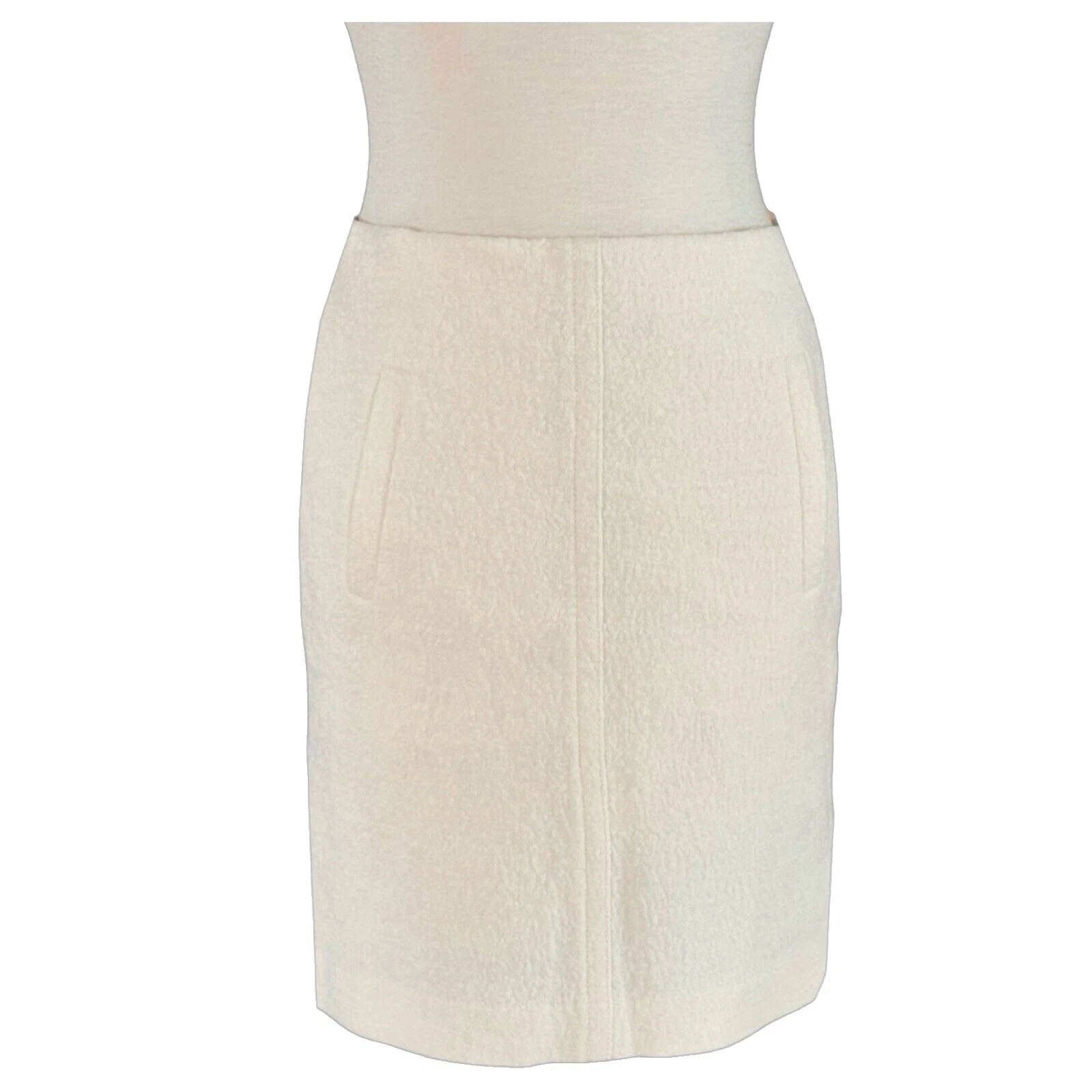 Woolen A-line Faldas para mujer Sólido