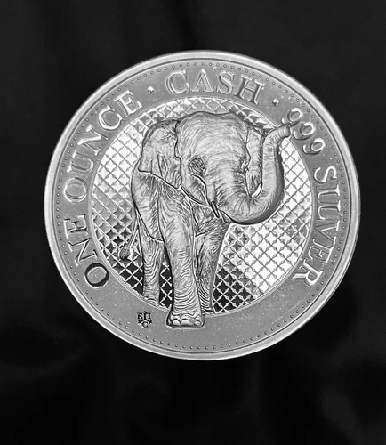 2021 St. Helena Treasures Of India Wildlife The Elephant 1 oz Silver Coin BU