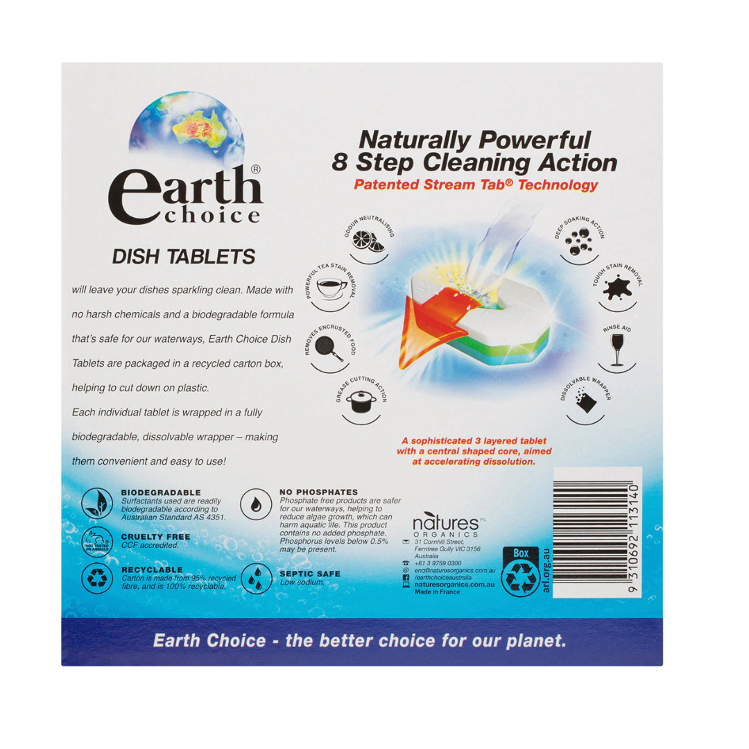 2 x 42pk Earth Choice All In One Dishwasher Tablets Lemon 672g Dish