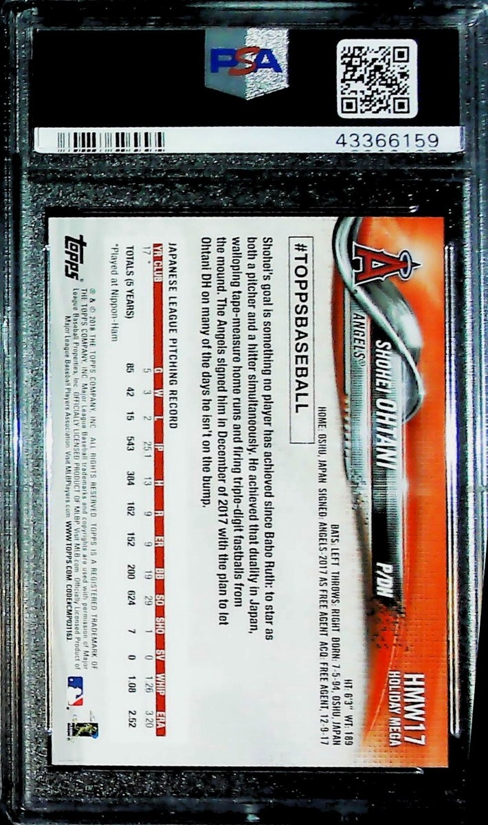 2018 TOPPS HOLIDAY MEGA METALLIC SNOWFLAKE HMW17 SHOHEI OHTANI