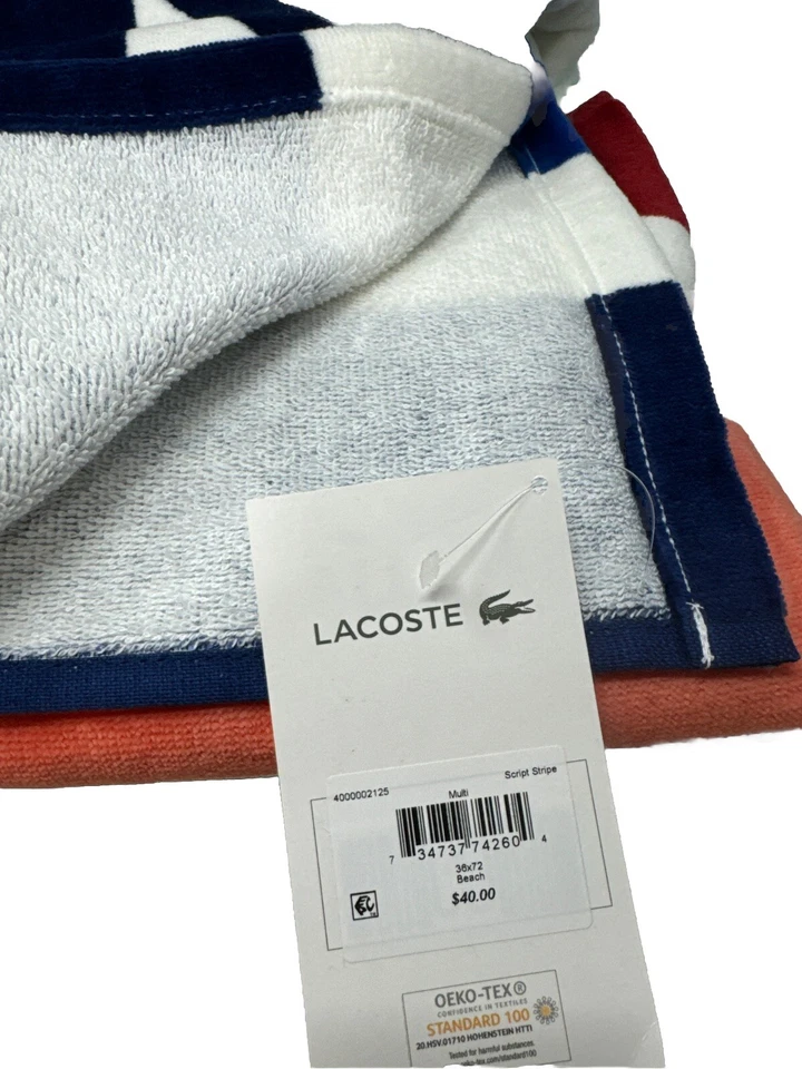 Toalla de playa Lacoste multicolor Foto 3 de 3