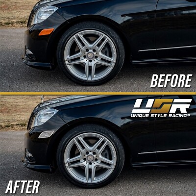 USR Euro Clear Side Marker Lights For Mercedes W212 E-Class (2010-2013) – Chrome Housing, Bulbs Included