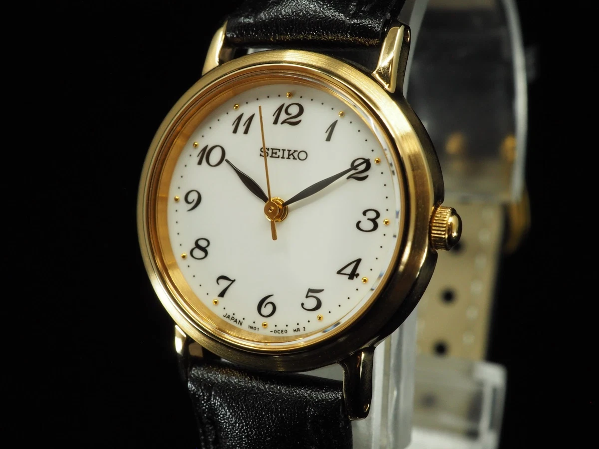Reloj para mujer vintage 2005 N como nuevo Seiko Spirit 1N01-0BA0 cuarzo dorado 23 mm JAPÓN