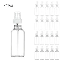 20 Clear Plastic 2Oz Pet Reusable Travel Tsa Refillable Mist Pump Spray Bottle