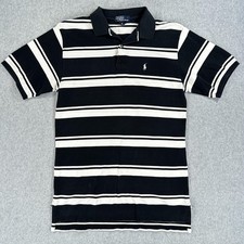 Polo By Ralph Lauren Polo Shirt Mens XL Blue White Stripe Short Sleeve Casual