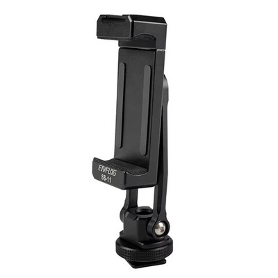 Linkogear Aluminum Phone Clamp Mount 360° Rotating Cold Shoe Tripod