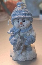 Snow Buddies POWDER  1998 Encore Group Christmas Ornaments, SET OF 3. 3" EA