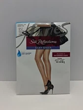 Silk Reflections Silky Sheer Pantyhose Size AB Control Top Sheer Toe NOS New