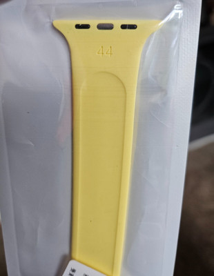 Light Yellow Sport Loop Silicone Watch Band For Apple Watch 42mm/44mm/45mm LARGE
